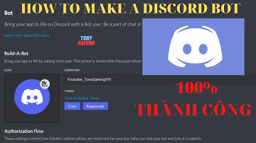 TonyGamingVN - 🔍🔎 Cách tạo bot discord | How to make a Discord bot