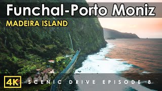 Driving Madeira Island | Funchal to Porto Moniz | 4K Scenic Drive in Madeira, Portugal | Ocean Roads