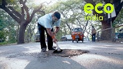 Eco India: How a Mumbai resident is repairing the city’s roads, one pothole at a time