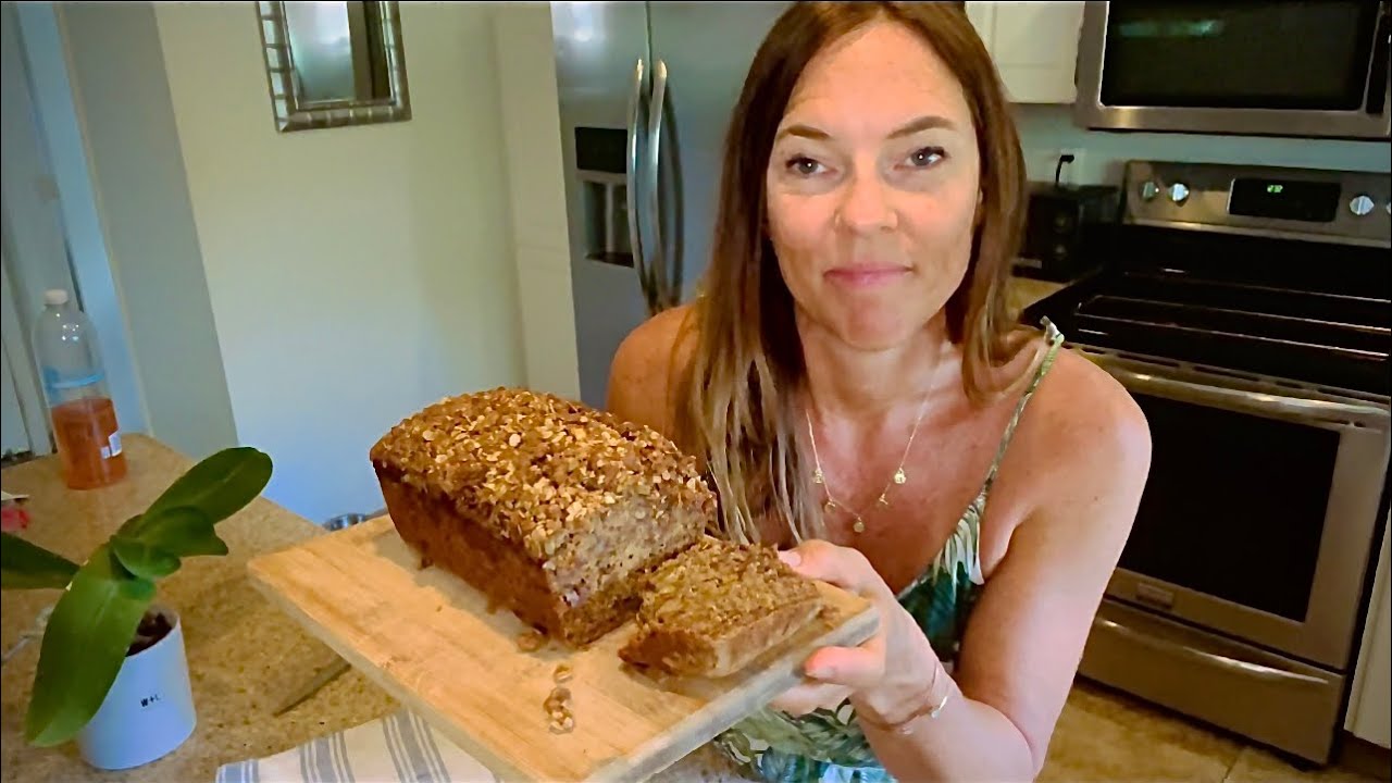 Healthy quick banana bread! Oil-free gluten free vegan recipe