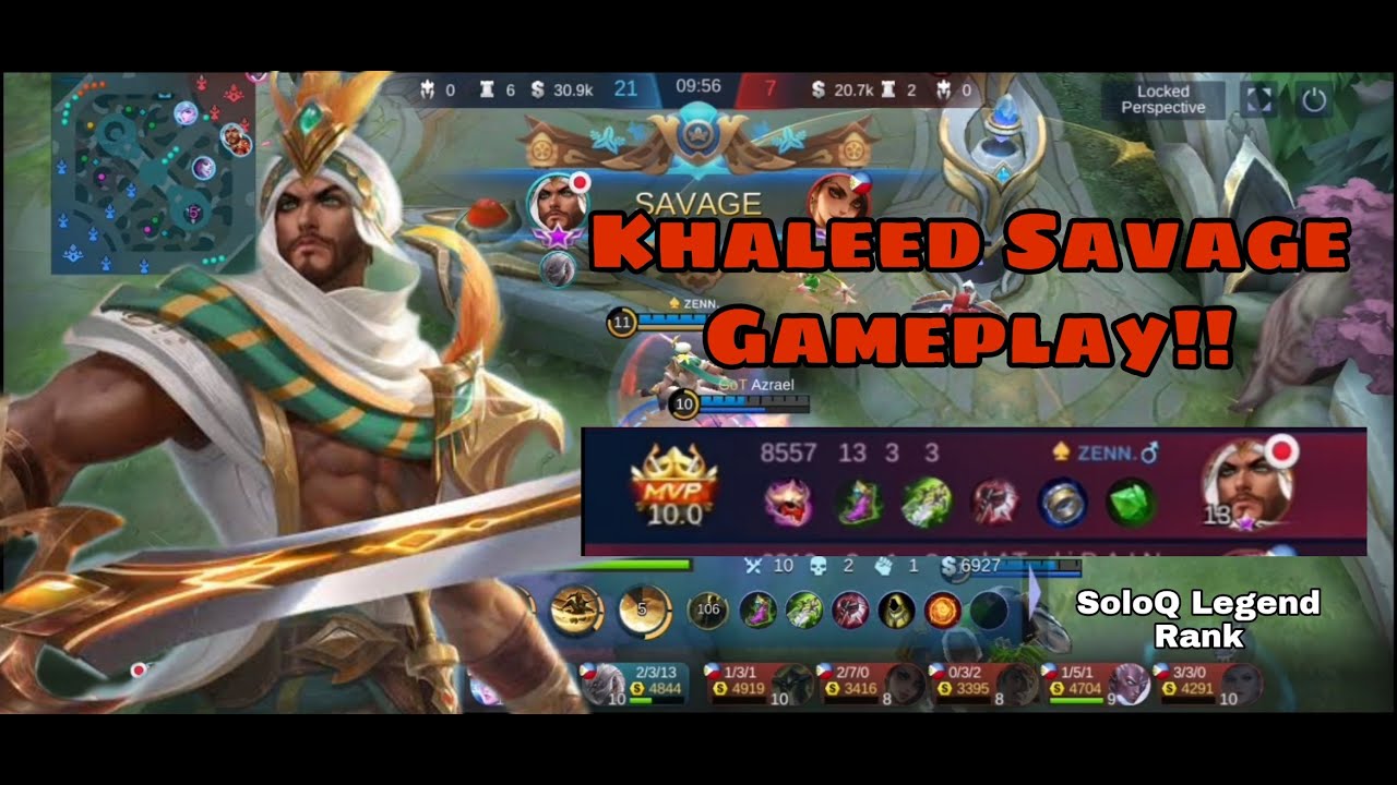 Khaleed Savage Gameplay - Solo Legend Rank | Mlbb
