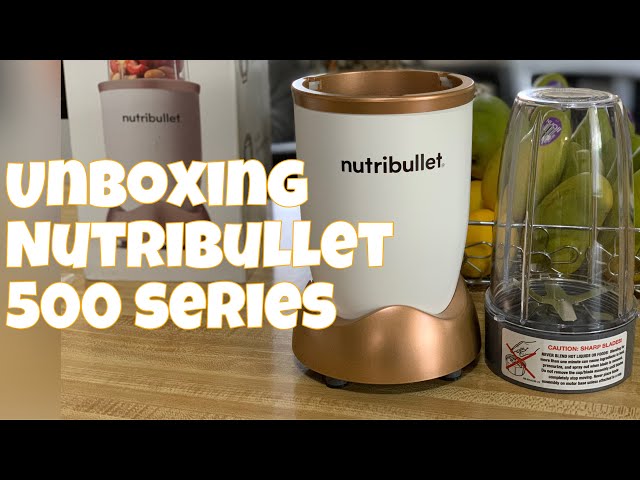 NutriBullet 500 Personal Blender with 3 Pieces, Matte White & Gold 