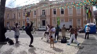 Capoeira - Mom & Son Almost Get Their Heads Kicked Off for Fun