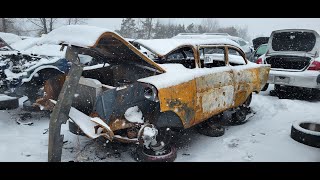 1957 Chevy Bel Air at U-Pull Salvage Yard in Minnesota