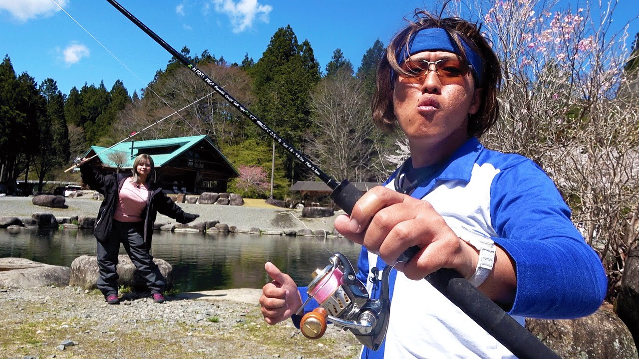 ぽっちゃりハーフ美女と狙う栃木のブランドヤシオマス！【発光路の森フィッシングエリア】