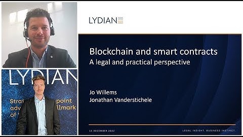 Lydian Webinar: "Blockchain and smart contracts: a legal and practical perspective"