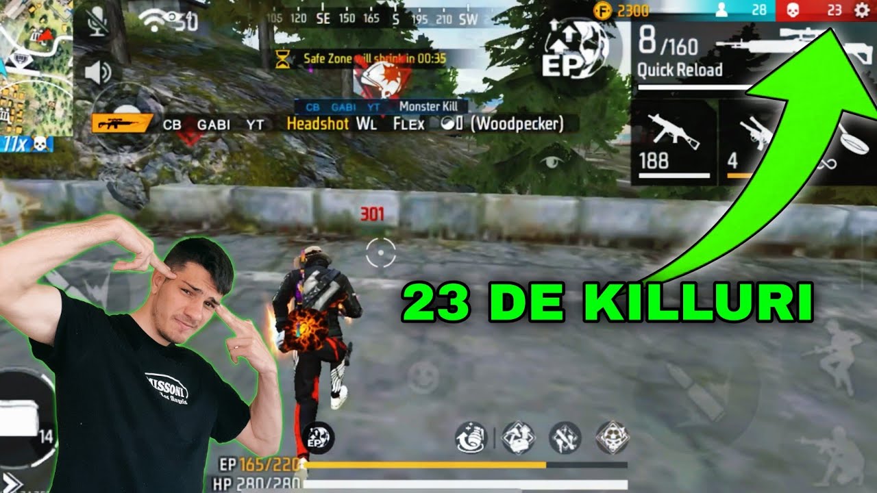 SOLO VS SQUAD 23 DE KILLURI RANK MOD 😱