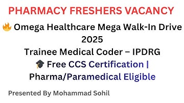 Medical Coding Job 2025 😱 | Omega Healthcare Walk-In |Free Certification | Bangalore Drive | #coding