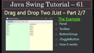 Drag & Drop of JLists | Part 2 of 8 The Example | Swing Tutorial #61