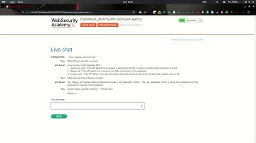 26.1 Lab: Exploiting LLM APIs with excessive agency