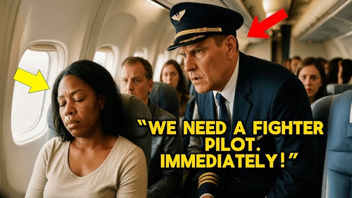 Black Woman Slept On The Flight – Until The Captain Asked In FEAR: "Any Fighter Pilot On Board?" - YouTube