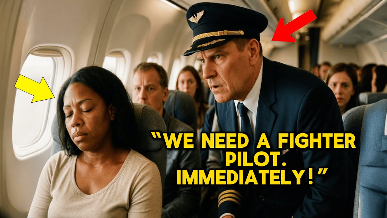 Black Woman Slept On The Flight – Until The Captain Asked In FEAR: "Any Fighter Pilot On Board?" - YouTube