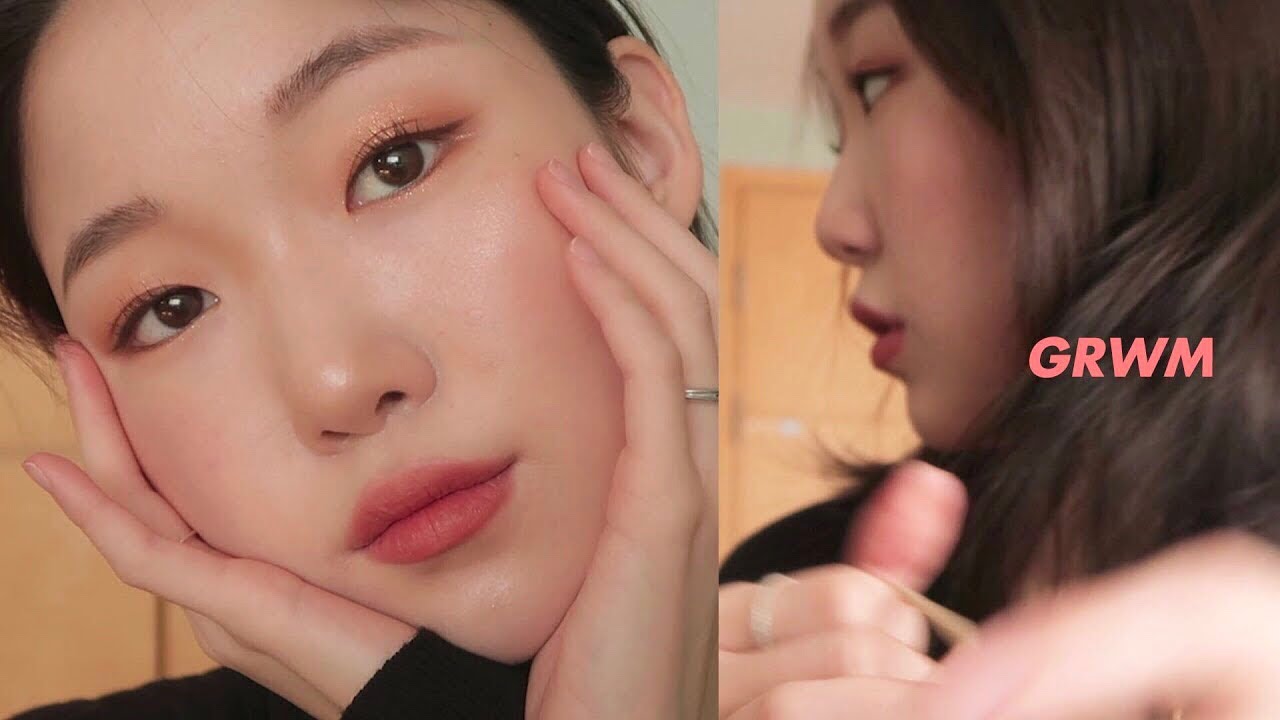 오늘은 웜웜하게 오랜만에 GRWM 🦊 (feat. 글로시에 블러셔 , 릿지 팔레트 ) | INGHWA