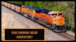 RAILFANNING NEAR BNSF ARGENTINE YARD IN KC! A TRAIN HOTSPOT ON THE TRANSCON! DRONE FOOTAGE & MORE!