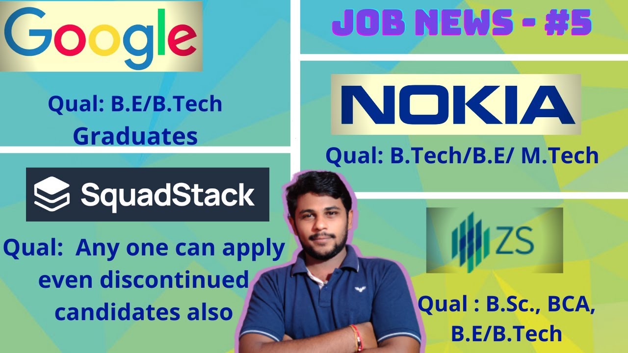 Job News #5 || Google || Nokia || Accenture || Dell | Unisys 