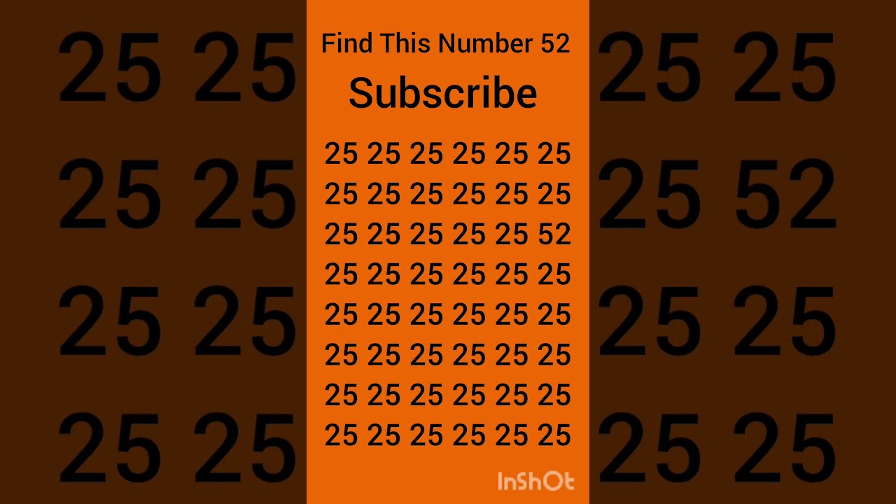Find This Number 52