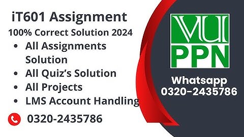 iT601 Assignment 1 100% Correct Solution Fall 2024, iT601 Assignment 1 Solution 2024 #it601
