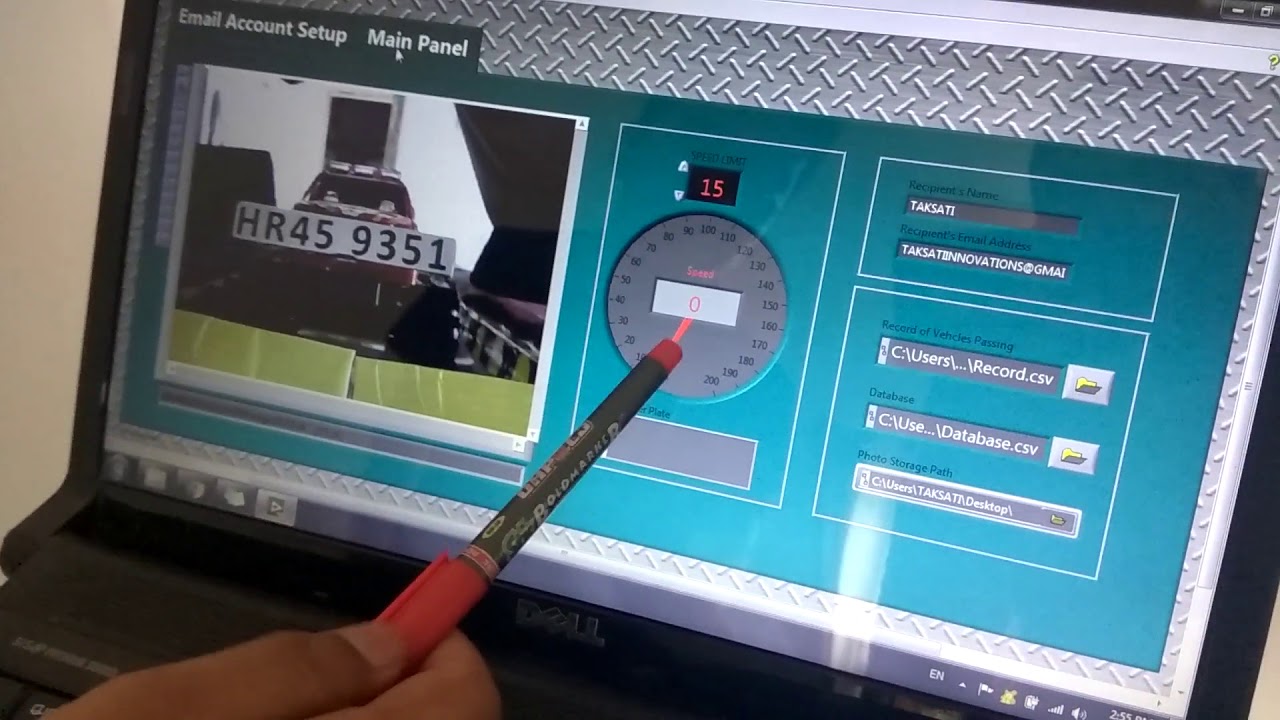 Automatic Highway Speed Checker and Challan Generation, Sending Via