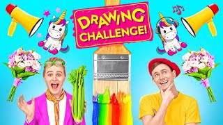 WOW! COOL ART CHALLENGE! FIRST TO FINISH ART SCHOOL WINS || Funny Handmade And Best Hacks by 123 GO!