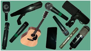 Comparativa de 10 micrófonos para grabar guitarra acústica