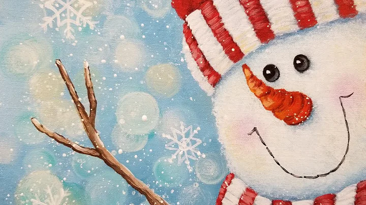 Snowman Acrylic Painting LIVE Tutorial