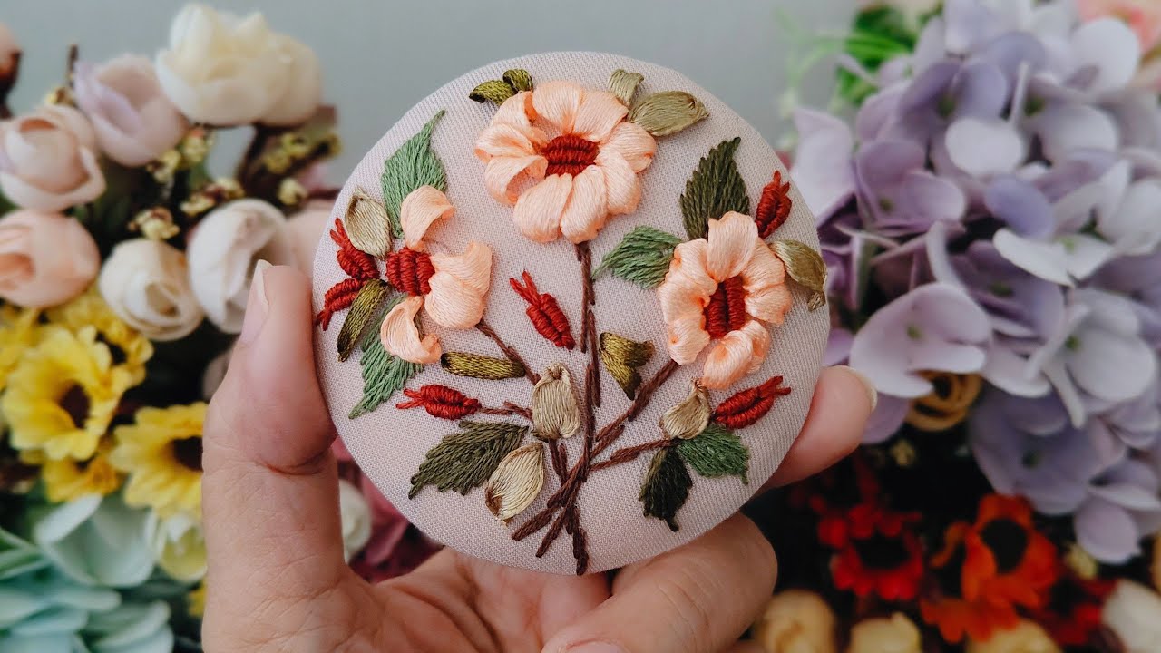 Floral Embroidery - 3D Flower Embroidery - Ribbon Embroidery Idea ...