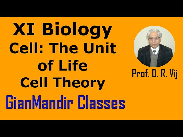 XI Biology | Cell: The Unit of Life | Cell Theory by Taranjeet Sir