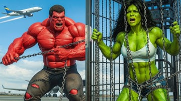 RED HULK vs SHE-HULK EPIC BATTLE! However, THOR