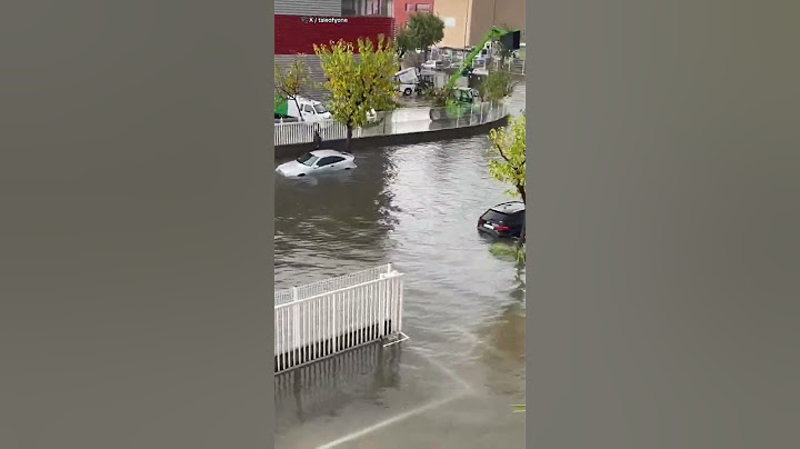 Rainfall FLOODS Barcelona streets