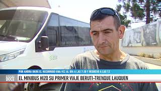EL MINIBUS HIZO SU PRIMER VIAJE BERUTI-TRENQUE LAUQUEN