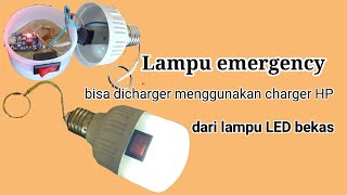 membuat lampu emergency dengan bahan sederhana ][ bisa bertahan 4 jam.