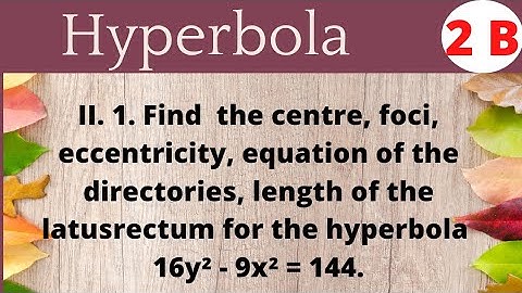 2B | Hyperbola | 16y² - 9x² = 1@EAG