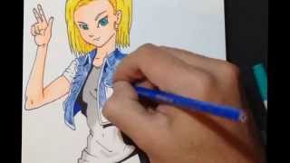 Dibujo A Camara Rapida - Androide 18 Dragon Ball