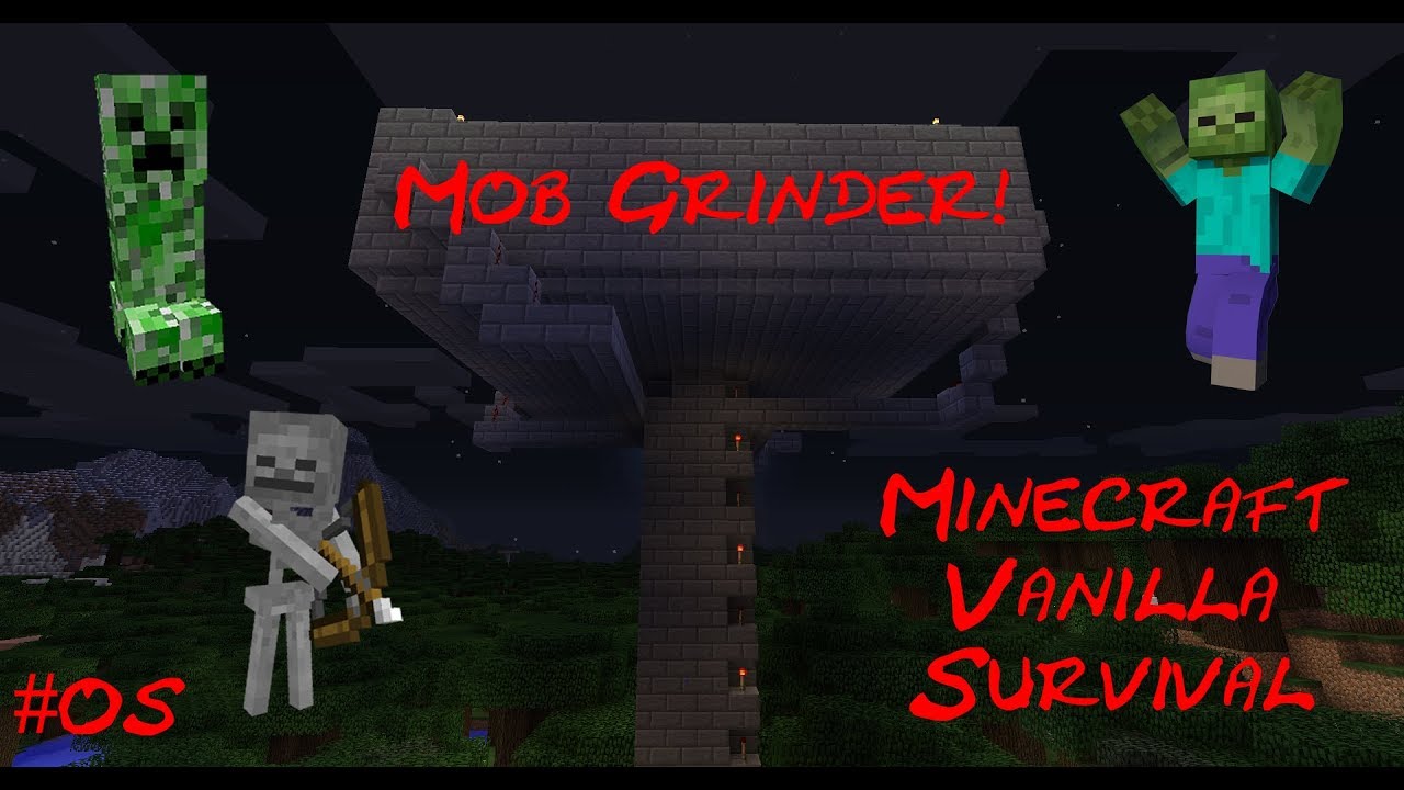 Mob Grinder! | Minecraft Vanilla Survival Episode 5 - YouTube