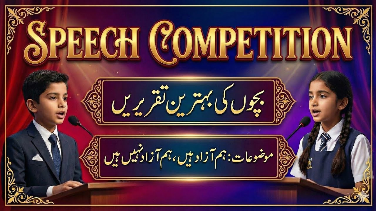 Hum azad hain | hum azad Nahi hain | urdu speech | Best urdu speech for competition | ATi Raja jang