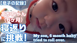あかちゃん 6ヶ月 寝返りに挑戦 過去動画 My Son 6 Month Baby Tried To Roll Over Youtube