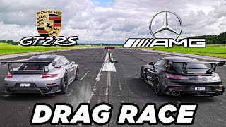 MercedesAMG GT Black Series vs. Porsche GT2 RS | DRAG RACE
