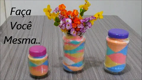 Como fazer areia caseira colorida?
