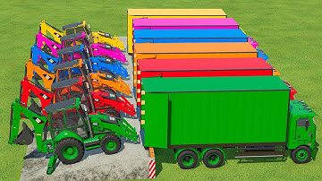 TRANSPORTING MONSTER TRUCK & JCB IN FS22 | JCB OF COLORS | FARMING SIMULATOR 22 |