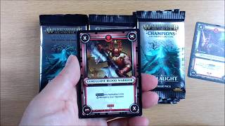 Opening first ever Onslaught Booster for Warhammer Age of Sigmar Champions TCG - YouTube