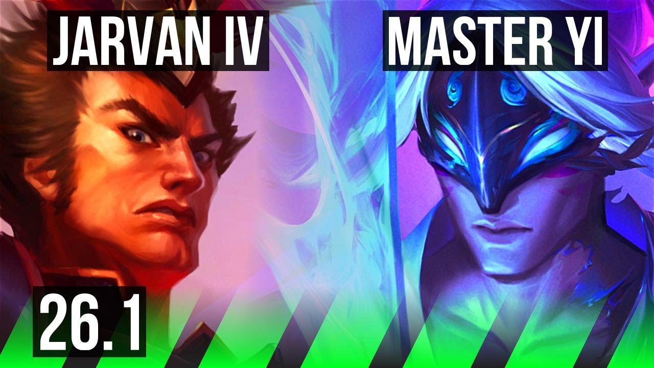 JARVAN IV vs MASTER YI (JGL) | Good KDA: 14/1/22 | KR Master | 26.1