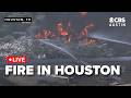 WATCH LIVE: Crews battle huge fire at Houston recycling facility