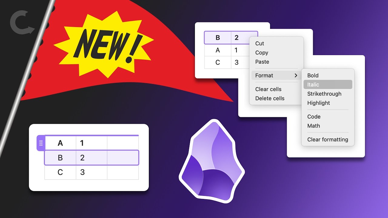 Obsidian has a new editor for tables and text YouTube
