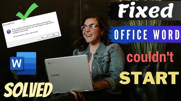 Fix - Microsoft word couldn