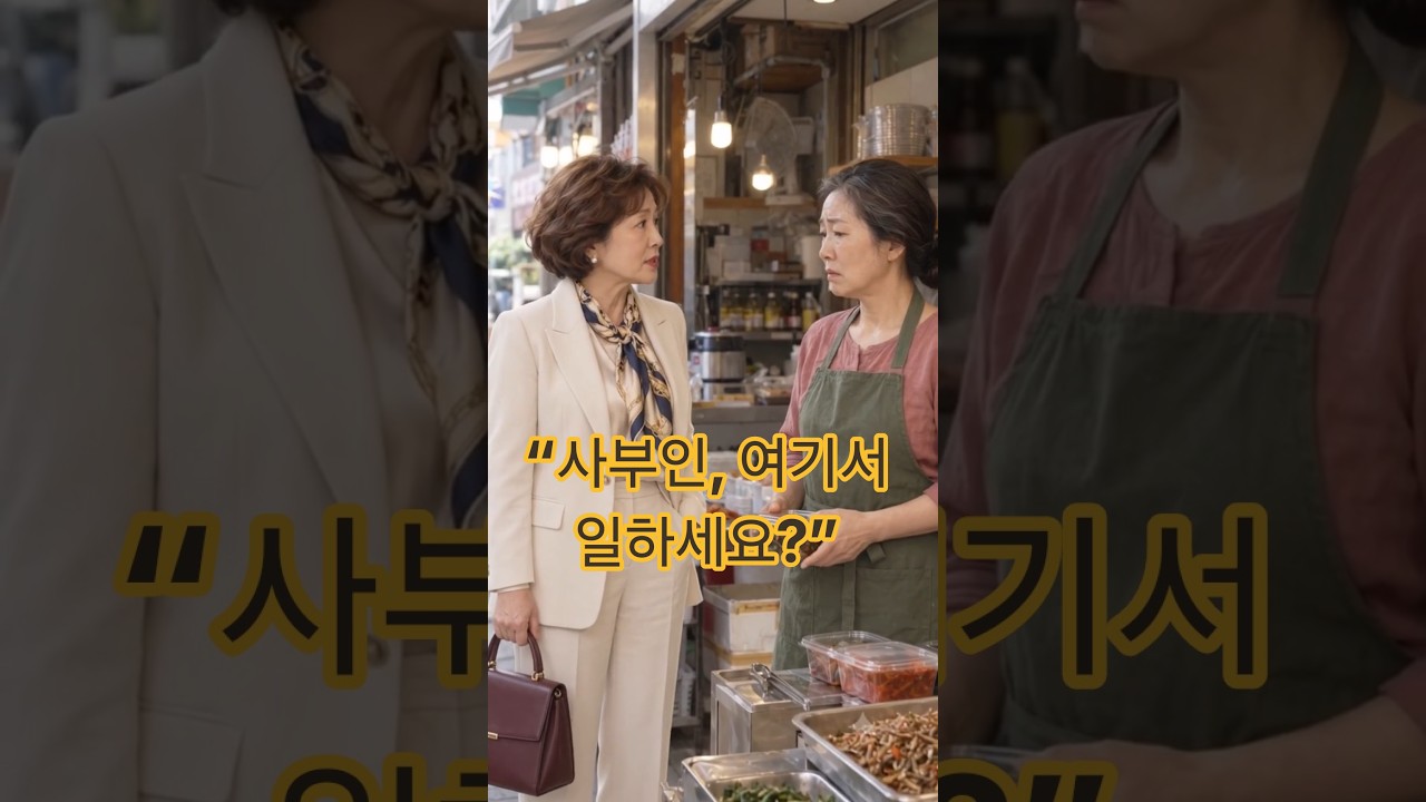 《1분 그날의 이야기》 반찬가게에서 마주친 사부인, 들켜버린 거짓말 #감동드라마 #사부인 #반전드라마