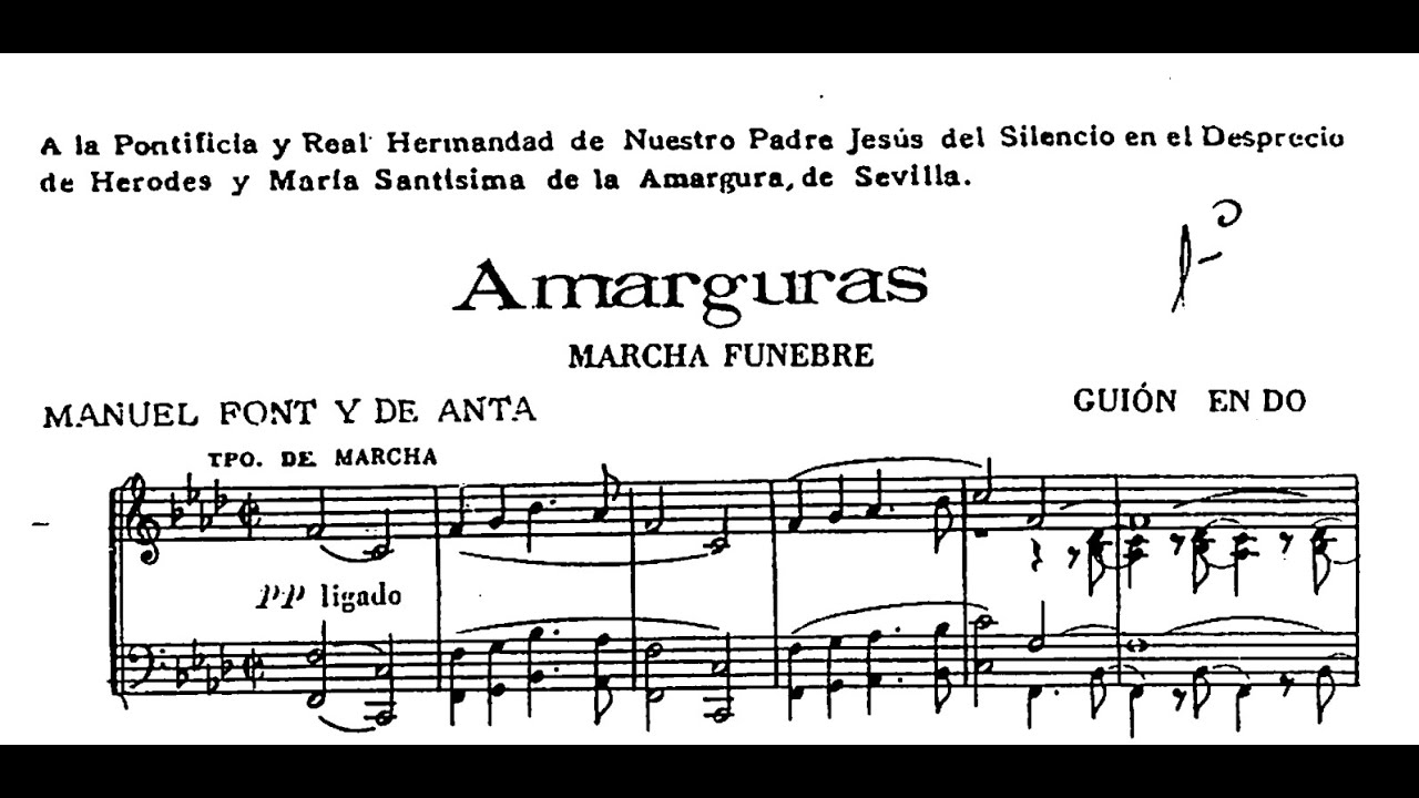 Amarguras (Manuel Font de Anta) - Partitura