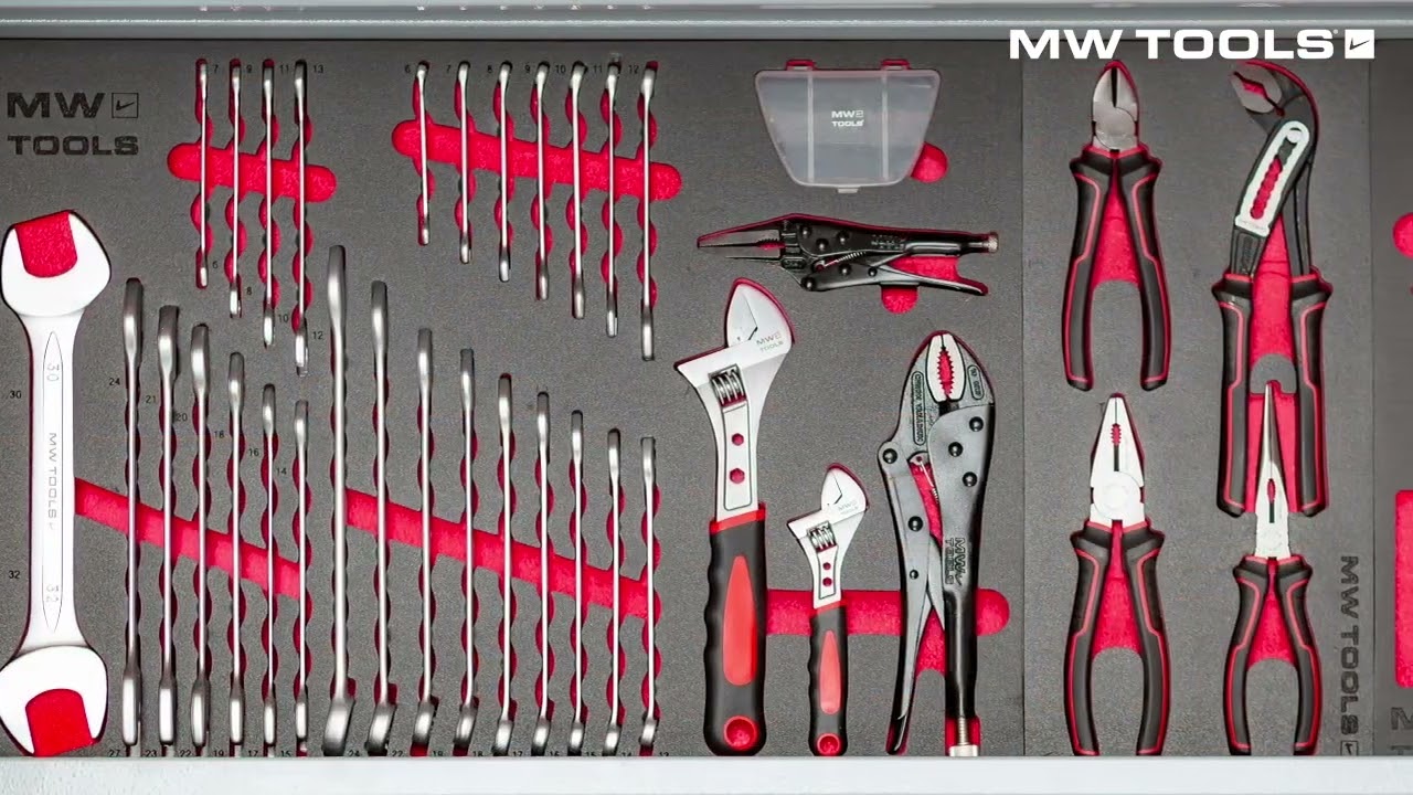 Servante d'atelier complète 211 outils MW Tools MWE211G