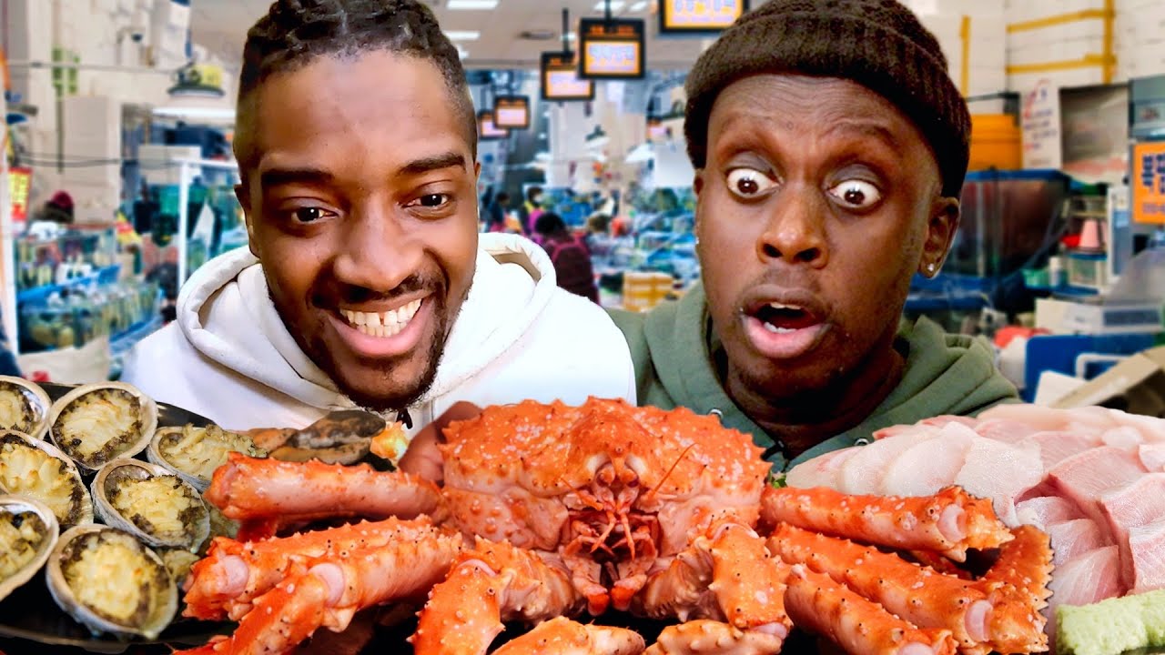 British Rappers try GIANT Korean King Crab!!! - YouTube