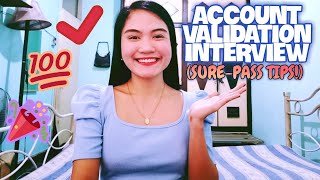 HOW TO PASS ACCOUNT VALIDATION INTERVIEW? | TIPS TO PASS ACCOUNT VALIDATION INTERVIEW | NAYUMI CEE 🌻 screenshot 1
