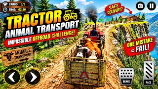 😱 Dangerous Tractor Animal Transport Mission! 🚜🐄 | Impossible Offroad Challenge screenshot 4